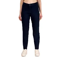 Trendy Skinny Mid Rise Denim Jeans For Women-thumb2