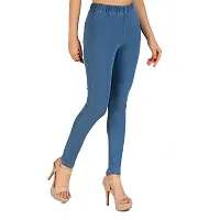 Trendy Skinny Mid Rise Denim Jeans For Women-thumb1