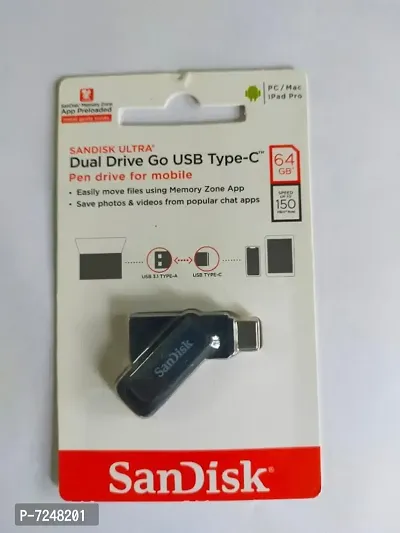 SANDISK 64GB  ULTRA DUAL DRIVE GO USB TYPE-C OTG-thumb0