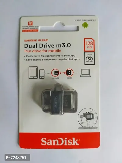 SANDISK 128GB  ULTRA DUAL DRIVE M3.0 OTG-thumb0