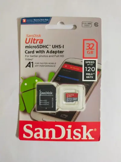 SANDISK 32GB ULTRA MICROSDHC USH-I CARD
