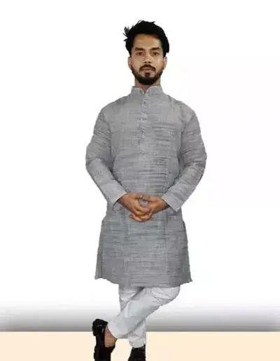 Men Stylish Blend Straight Kurta