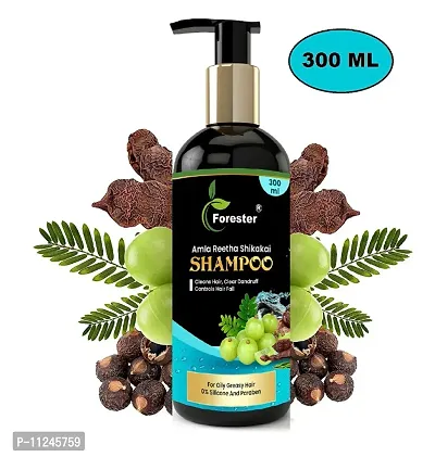 forester Herbs100% Natural Organic Hair Shampoo With Amla, Reetha, Shikakai, Bhringraj, Hibiscus, Neem For Hair Wash (Advanced Herbal Shampoo) (300 ml)-thumb0