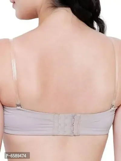 RENU CREATION Designer Women Adjustable Fancy Transparent Silicone Bra Straps (Free Size) PACK OF 01 PAIR-thumb0