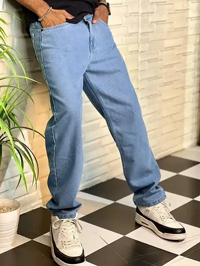 Men's Blue  Straight Fit Jeans
