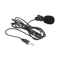 Collar Microphone 3.5 mm Jack Adapter with Clip and 1.5 Feet Cable Noise Isolation Mic for, Vlog(black)-thumb1