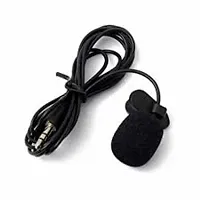 Collar Microphone 3.5 mm Jack Adapter with Clip and 1.5 Feet Cable Noise Isolation Mic for, Vlog(black)-thumb2