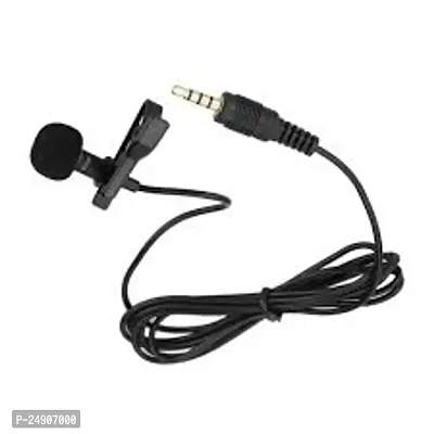 BLACK Mini Collar Microphone With Clip for Chatting, Voice  Video Call for Laptop, PC CLIP MIC (black)-thumb0