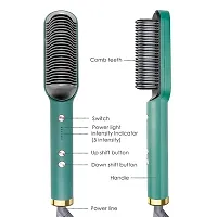 Hair Straightener Comb Brush For Men  Women (WHITE)-thumb1