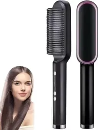 Hair Straightener Comb Brush For Men  Women (WHITE)-thumb2