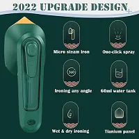 Professional Micro Travel Steam Iron, Mini Ironing Press Machine Portable Handheld(green)-thumb1