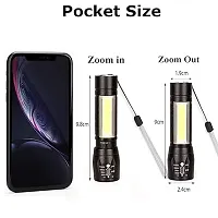 Rechargeable Pocket Torch Light - Micro USB Rechargeable LED Light(BLACK)-thumb1