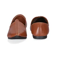 Tan Patent Leather Ethnic Casual Slip On For Men-thumb1