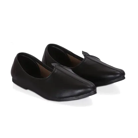 Synthetic Leather Ethnic Casual Slip On For Men