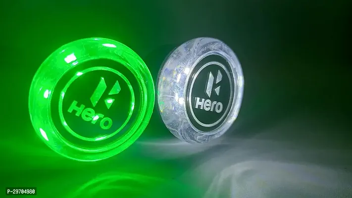 Handle Bar Handle Grip End Indicator Light for Hero Splendor and All Hero Bikes  Set of 2 Green and White