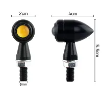 ULTRAWAY Aluminum Bullet Shape Turn Signal Lights Indicator motorcycle lights Universal for All Bikes Models Turn Signal Lights Motorcycle Indicator Light (Set Of 2)-thumb2