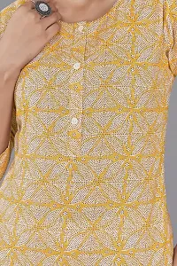 Seleesa Yellow Coloured Geometric Digital Print  With Palazzo-thumb2