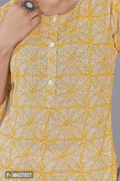 Seleesa Yellow Coloured Geometric Digital Print  With Palazzo-thumb3