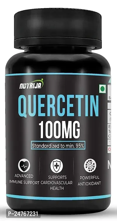 Nutrija Quercetin 100Mg Capsules Standardized To 95 Highly Purified Bioavailable Supplement Natural Bio Flavonoids Powerful Anti Oxidants 30 Capsules