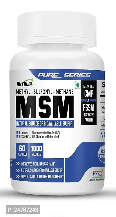 Nutrija Msm Methyl Sulfonyl Methane 1000Mg 60 Capsules-thumb0