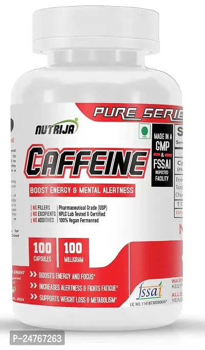 Nutrija Caffeine 100Mg 100 Capsules-thumb0