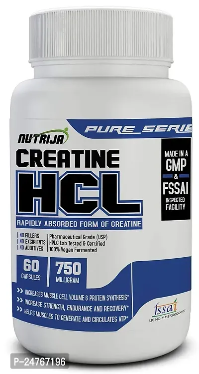 Nutrija Creatine Hcl 750Mg 60 Capsules