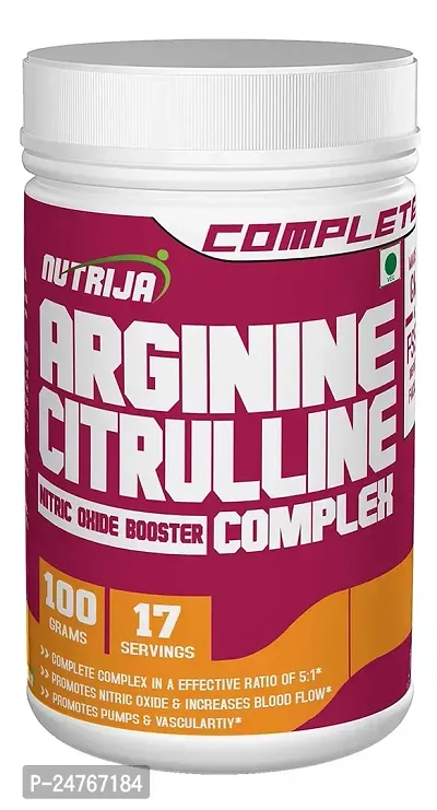 Nutrija L Arginine And L Citrulline Complex 100 Grams Tangy Orange