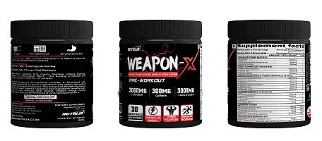 NutriJa Weapon-X Pre-Workout Powder - 30 Servings, Tangy Orange-thumb1