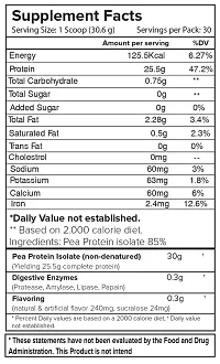 NutriJa PEA PROTEIN ISOLATE 85% - 2Lbs (Dark Chocolate)-thumb2