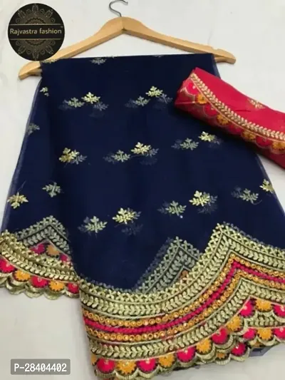 PREMIUM SILICON NET FABRIC WITH HEAVY EMBROIDERY WORK FANCY SAREE