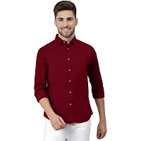 Men's Solid Regular Fit Cotton Formal Full Sleeves Shirt-thumb4