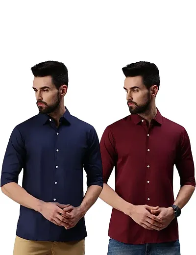 Trendy Pack of 2 Cotton Full Sleeve Shirt