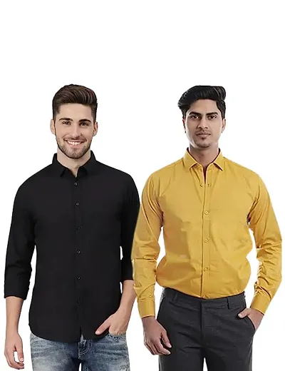 Trendy Pack of 2 Cotton Full Sleeve Shirt