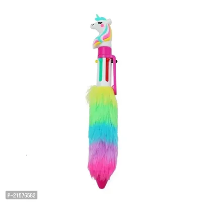 Unicorn 6-In-1 Ink Rainbow Fur Ballpoint Pen (Pack of 1)-thumb0