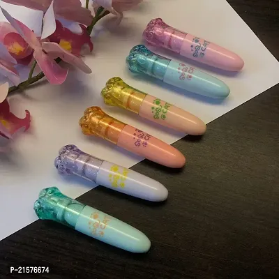 Cute Cat Paws Shape Highlighter Marker Pen Set Of 6 Multicolor