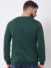 Green Cotton Fleece Sweatshirt For Men-thumb1