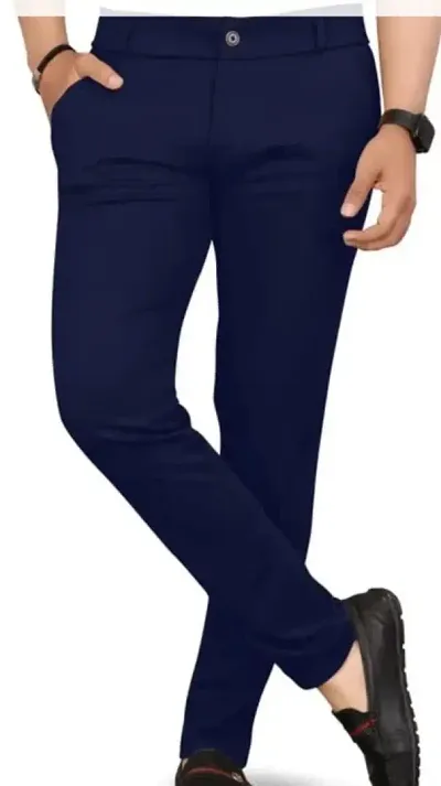 Classic Comfort: Men's Cotton Blend Trousers for Everyday Elegance