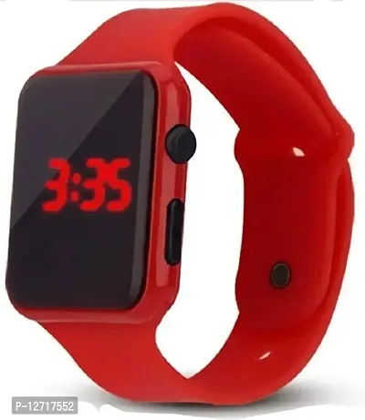 Red LED Digital Watch For Unisex Pack Of 1-thumb0