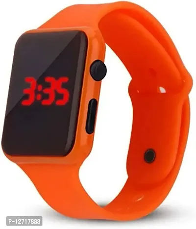 Orange LED Watch for unisex pack of 1