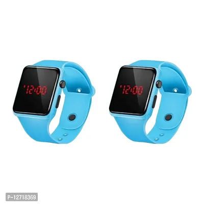 Sky blue LED Watch for unisex for type casual  regular pack of 2