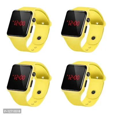 Square LED Watch. For Girl And Boy, Women And Men. Unisex Watch pack of 4