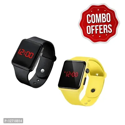 Digital Black Sports Watch LED  Watch Combo (Pack of 2)