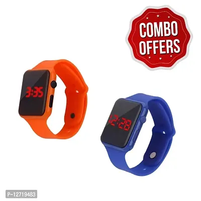 Orange + Blue LED Digital Watch For Combo of 2-thumb0