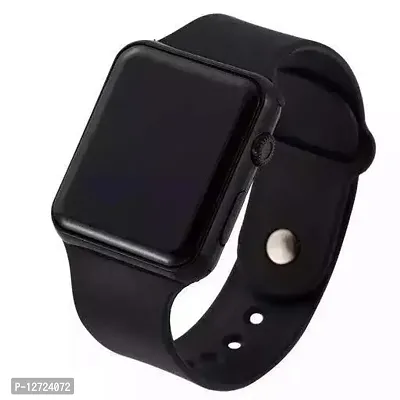 Stylish Silicone Black Led Digital Watch Pack Of 1