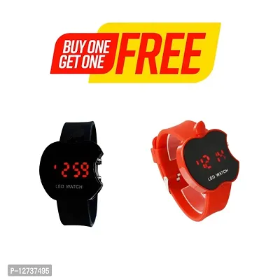 Black + Red Apple Watch For Uinsex Buy 1 Get 1 Free Combo of 2