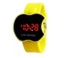 Yellow Apple LED digital watch for unisex pack of 2-thumb1