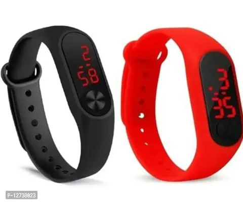 New Trendy Stylish Digital band watch for boys and girls unisex watch/Fitness Band Touch Butt pack of 2-thumb0