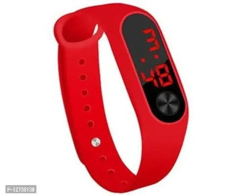 Digital LED Watch/Wrist Band with Soft Silic Red