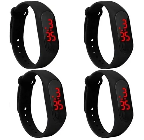 Digital Watch Combo for Unisex (Pack of 4)