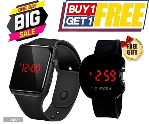 Classy Digital Watches for Men, Women and Kids, Pack of 2-thumb0
